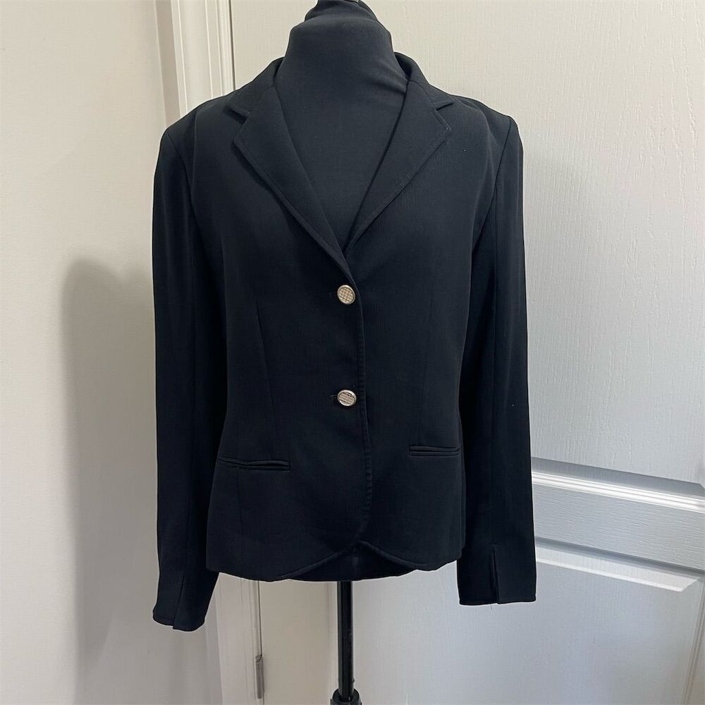 Garfield & Marks Women's Black Blazer Jacket Size 4 Business Classic Tailored